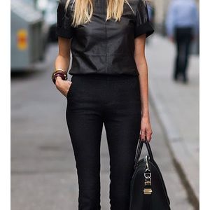 J Crew faux leather shirt Sz Small Like New